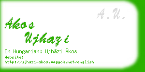 akos ujhazi business card
