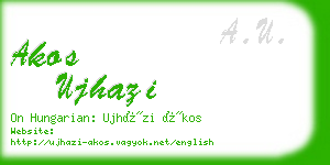 akos ujhazi business card